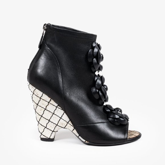 Chanel Camellia Wedge Booties - Picture 4 of 10